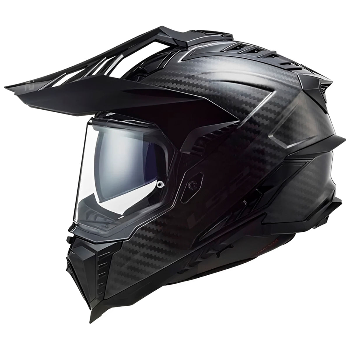 Capacete LS2 MX701 Explorer Carbon Solid Monocolor Preto Fosco